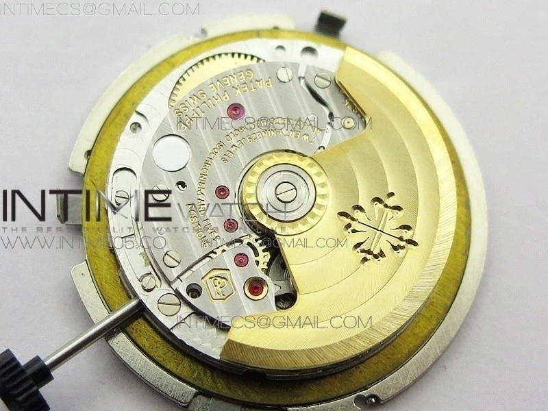 NAUTILUS 5726 SS GRF 1:1 BEST EDITION WHITE DIAL WORKING ANNUAL CALENDARON BLACK LEATHER STARP A.324 V2